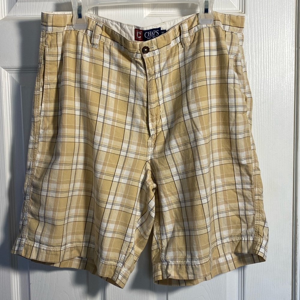 Chaps Men’s Plaid Shorts, Size 36